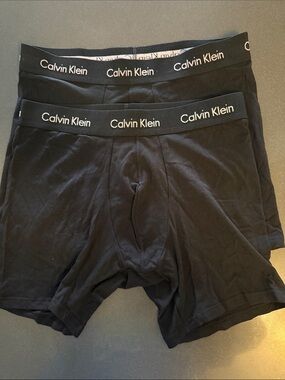 New Calvin Klein Black Boxer Briefs - Logo Waistband (2-Pack). Cotton